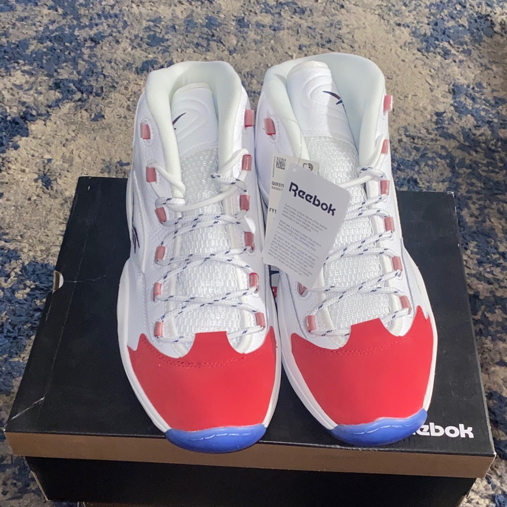 Reebok Red and White Athletic Shoes